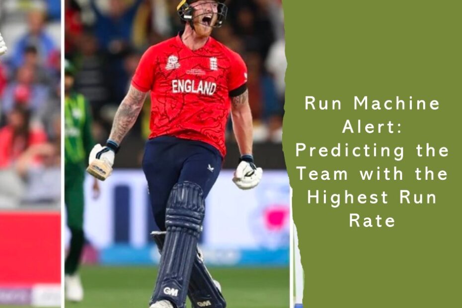 Run Machine Alert: Predicting the Team with the Highest Run Rate