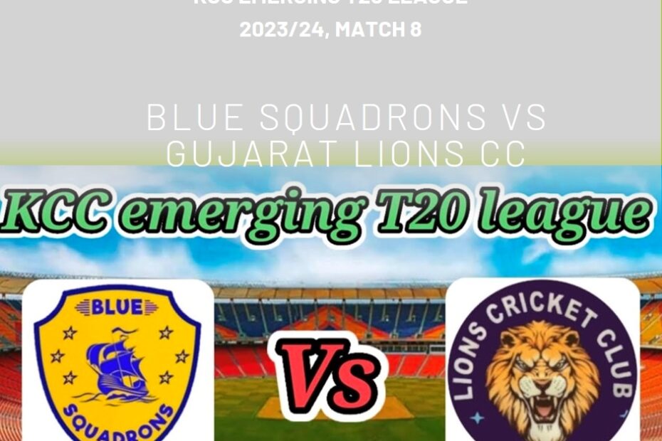 Blue Squadrons vs Gujarat Lions CC: KCC Emerging T20 League 2023/24, Match 8